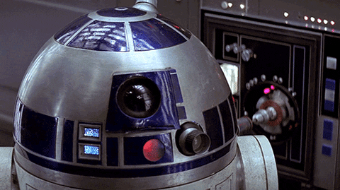 Animated gif of R2-D2 from Star Wars.