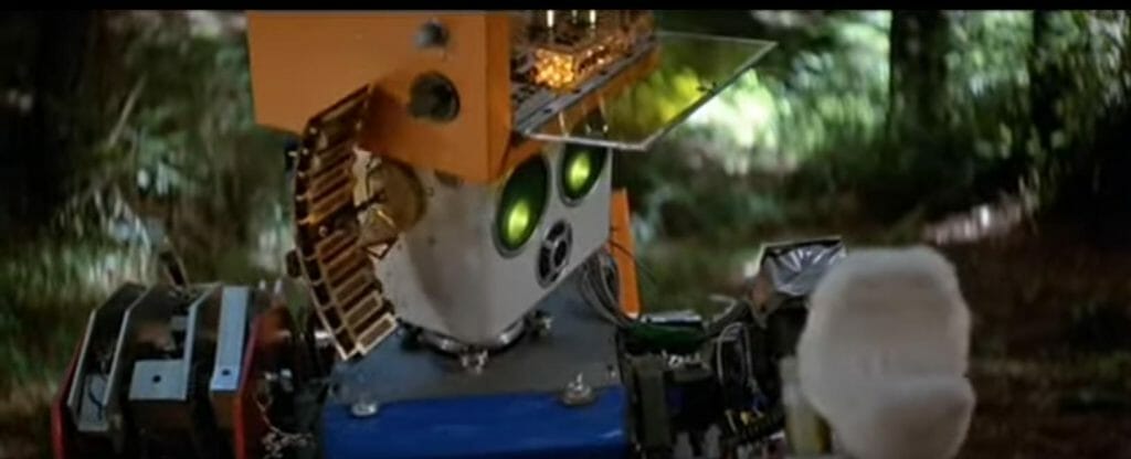 Screenshot of a robot representing a young male child