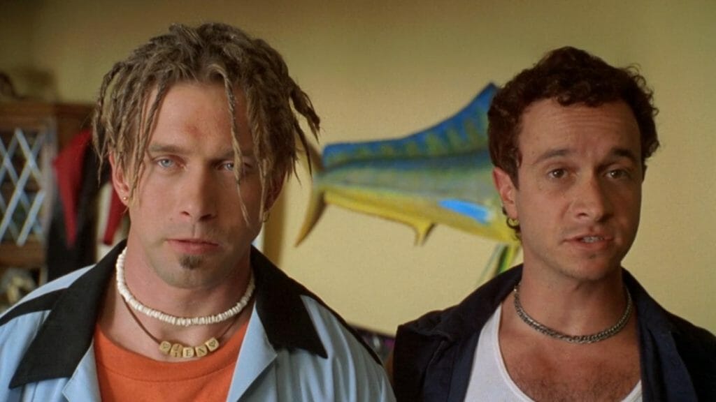 Front portrait of Pauly Shore and Stephen Baldwin as Bud and Doyle.